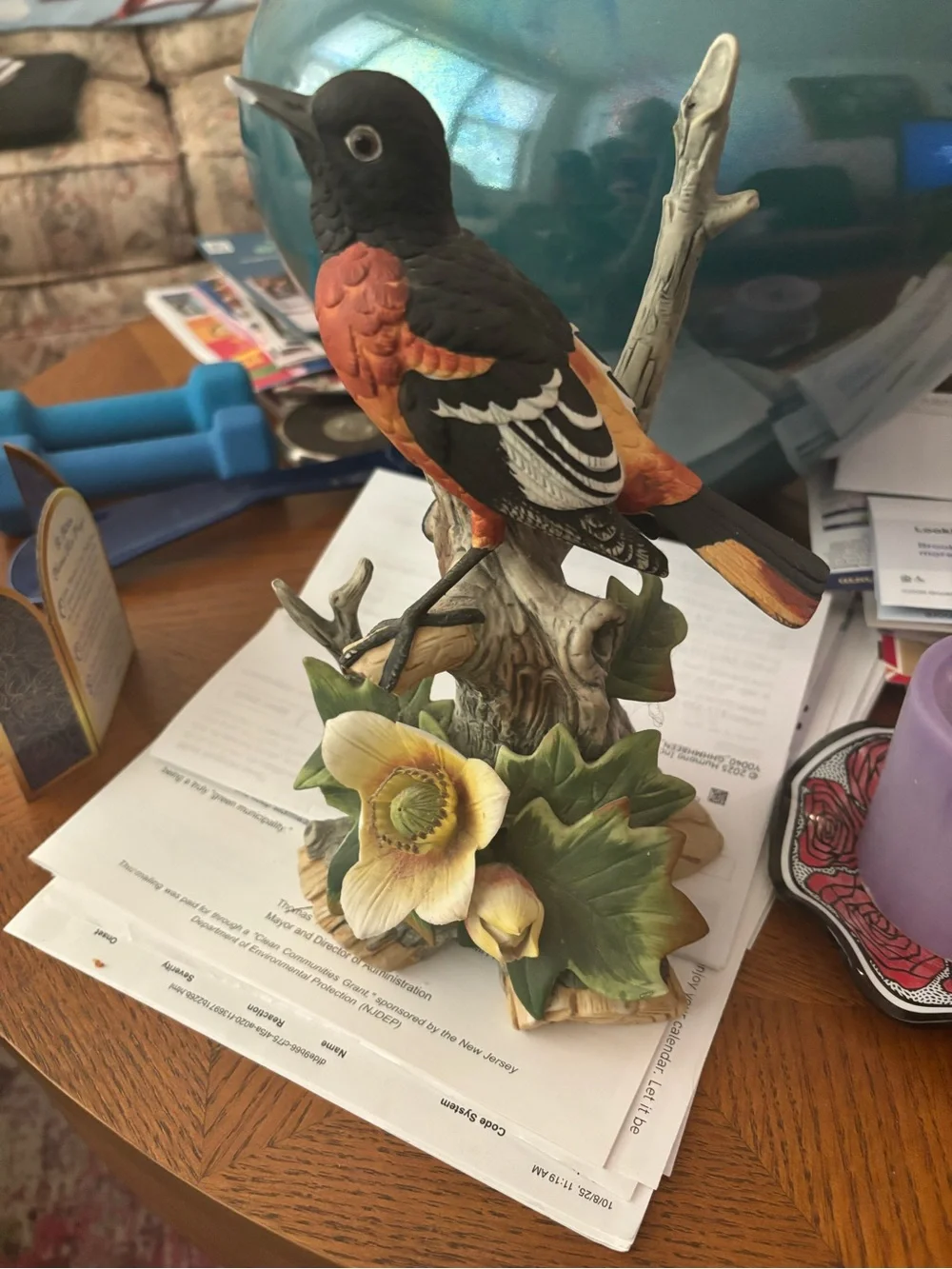 Vintage Andrea by Sadek Baltimore Oriole Figurine,